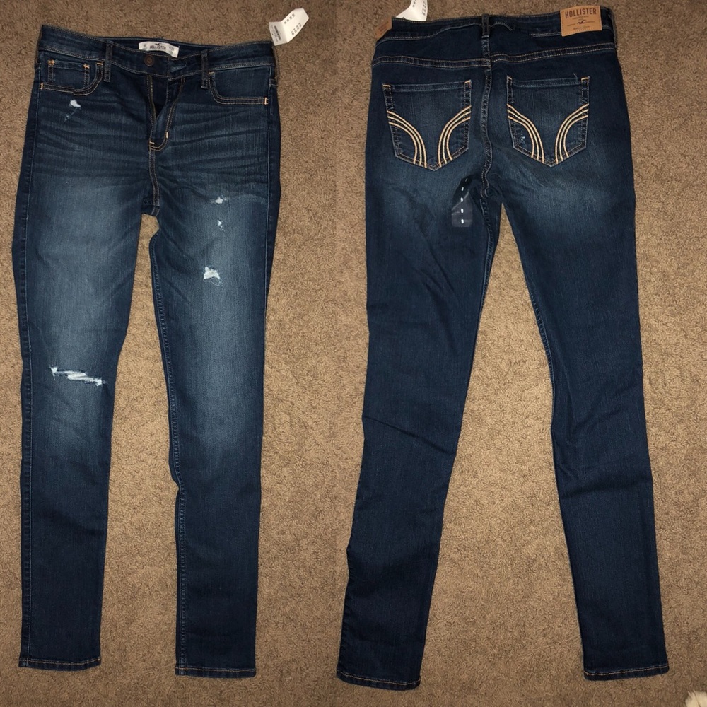 Hollister distressed high rise super skinny jean